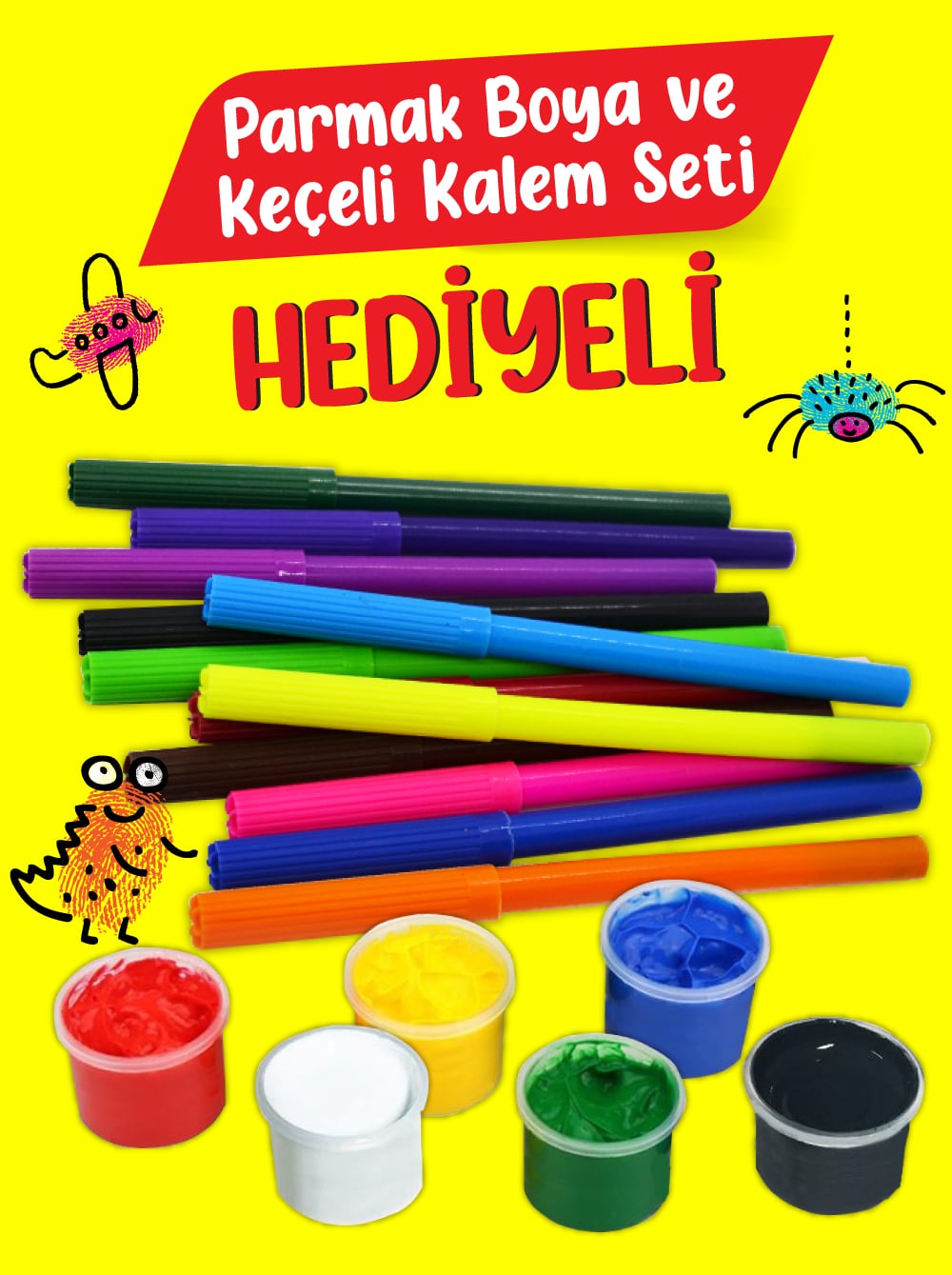 3-6 Yaş Parmak Boyama Kitabım Serisi  (3 Kitap)