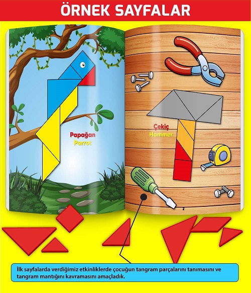 3-6 Yaş Tangram, Dikkat Geliştirme, Bilişsel Beceriler Seti