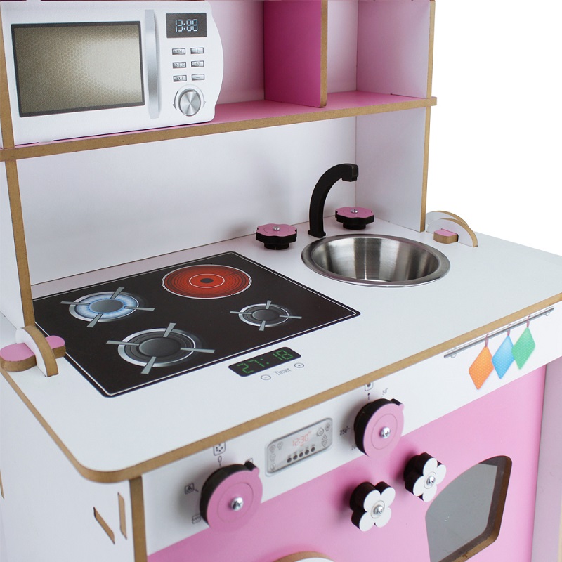 Ahşap Mutfak Takımı (Pembe)
