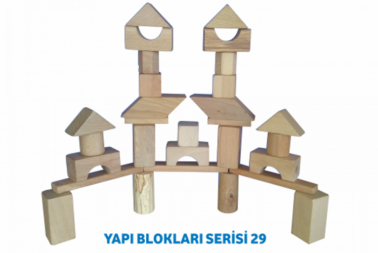 Ahşap Yapı Blokları 69 Parça