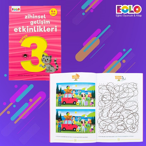 Eolo Yaş Zihinsel Gelişim Etkinlikleri +4 Yaş - 3 Kitap