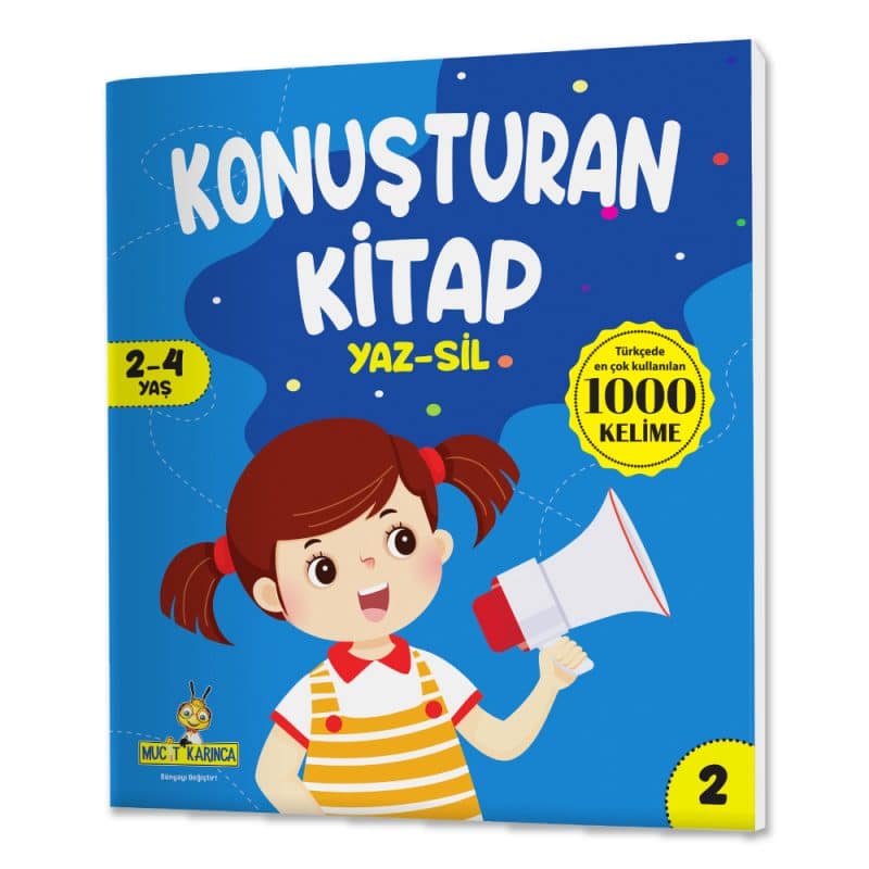 Konuşturan Kitap Serisi (2-4 Yaş) Yaz-Sil Kitaplar 3 Kitap