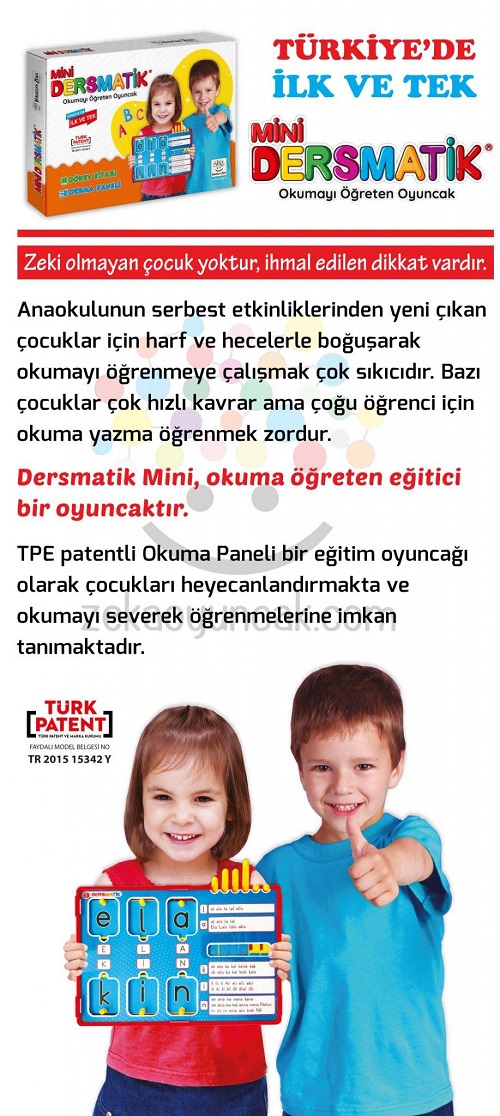 Mini Dersmatik  Okumayı Öğreten Oyuncak (1 KİTAP)