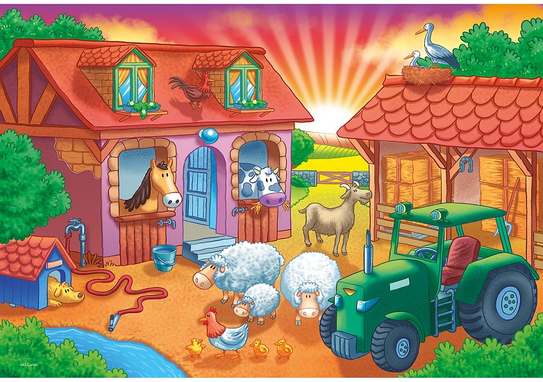 Sunrise On The Farm jumbo Puzzle 12 Pcs.