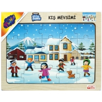 Ahşap Puzzle Kış Mevsimi - 3