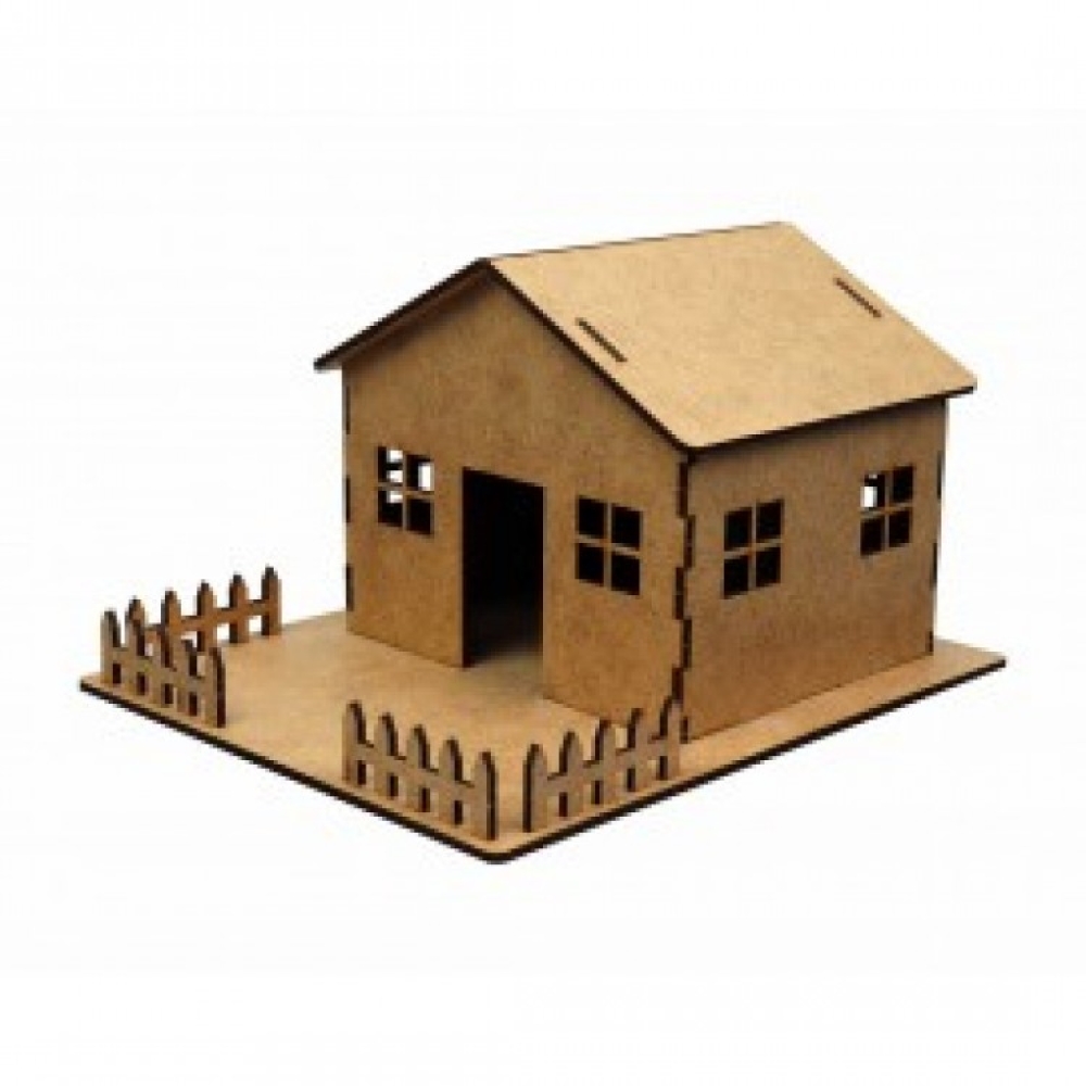 Bahceli Ev 3d Ahsap Maket 14 41 Tl Kdv