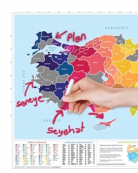 Türkiye Haritası Scratch Map Kazınılabilir 