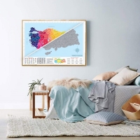 Türkiye Haritası Scratch Map Kazınılabilir 