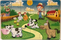 Ahşap Puzzle Çiftlik Hayvanları - 24 Parça