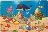 Ahşap Puzzle Denizaltı Balıklar - 24 Parça