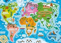 Colorful World Map Baby Puzzle 50 Pcs.