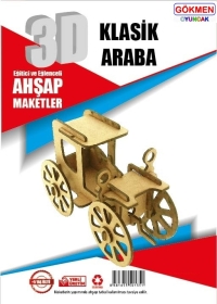 Klasik Araba - 3D Ahşap Maket