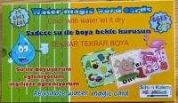 Magic Water Sihirli Boyama Kartları Alfabe Renkler Sayılar Hayvanlar 24 Parça Kalem ve Fırça