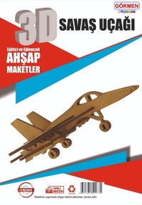 Savaş Uçağı - 3D Ahşap Maket