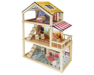 Ahşap 3 Katlı  Çocuk Oyun Evi - EV17