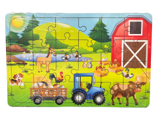 Ahşap Puzzle Çiftlik Evi - 24 Parça