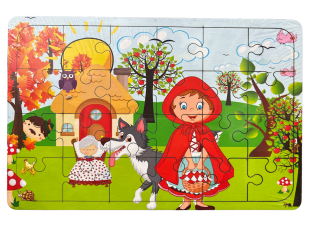 Ahşap Puzzle Kırmızı Başlıklı Kız - 24 Parça
