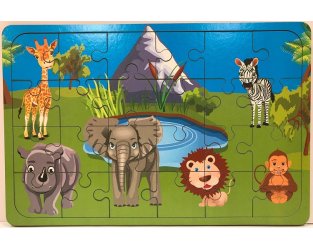 Ahşap Puzzle Orman Hayvanları - 24 Parça