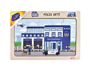 Ahşap Puzzle Polis - 2