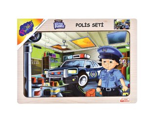 Ahşap Puzzle Polis - 3