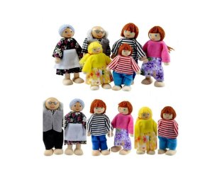 Ahşap Sevimli Aile (6 lı)