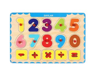 Ahşap Tutmalı Puzzle - Sayılar