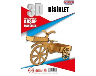 Bisiklet - 3D Ahşap Maket