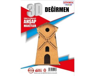 Değirmen - 3D Ahşap Maket