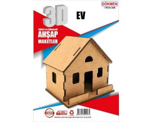 Ev - Ahşap 3d Maket