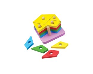 Hongji Ahşap Altıgen Renk Tamamlama Puzzle