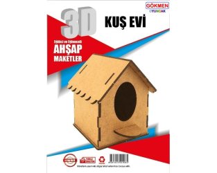 Kuş Evi - 3D Ahşap Maket