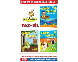 Mucit Karınca Çarpım Tablosu Öğreten Kitap Serisi (YAZ-SİL)