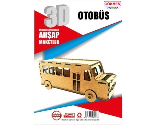 Otobüs - 3D Ahşap Maket