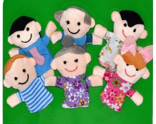 Parmak Aile Kukla 6 Lı