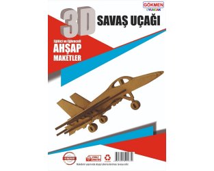 Savaş Uçağı - 3D Ahşap Maket