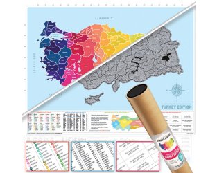 Türkiye Haritası Scratch Map Kazınılabilir 