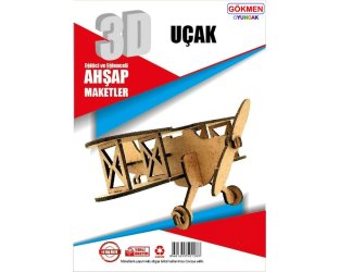 Uçak Model - Ahşap 3d Maket