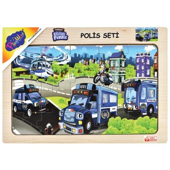 Ahşap Puzzle Polis - 1