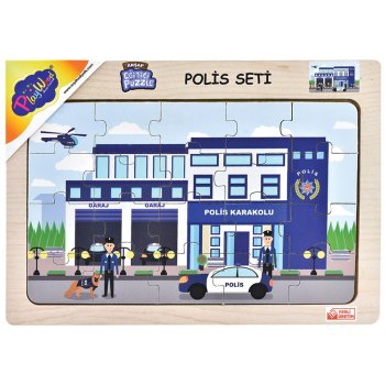Ahşap Puzzle Polis - 2