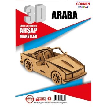 Araba - 3D Ahşap Maket