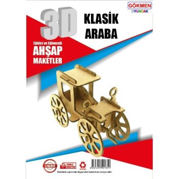 Klasik Araba - 3D Ahşap Maket
