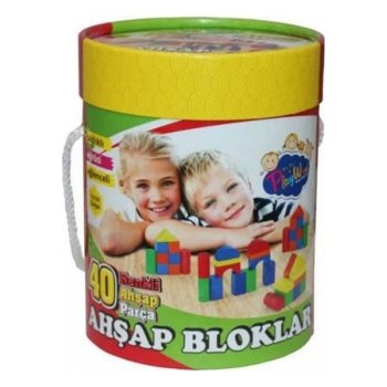 Woodoy Ahşap Bloklar 40 Prç. 